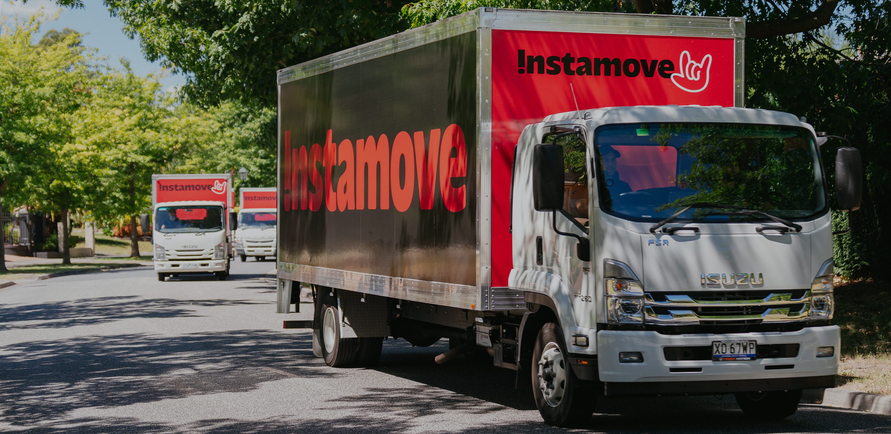 Backloading truck on the street